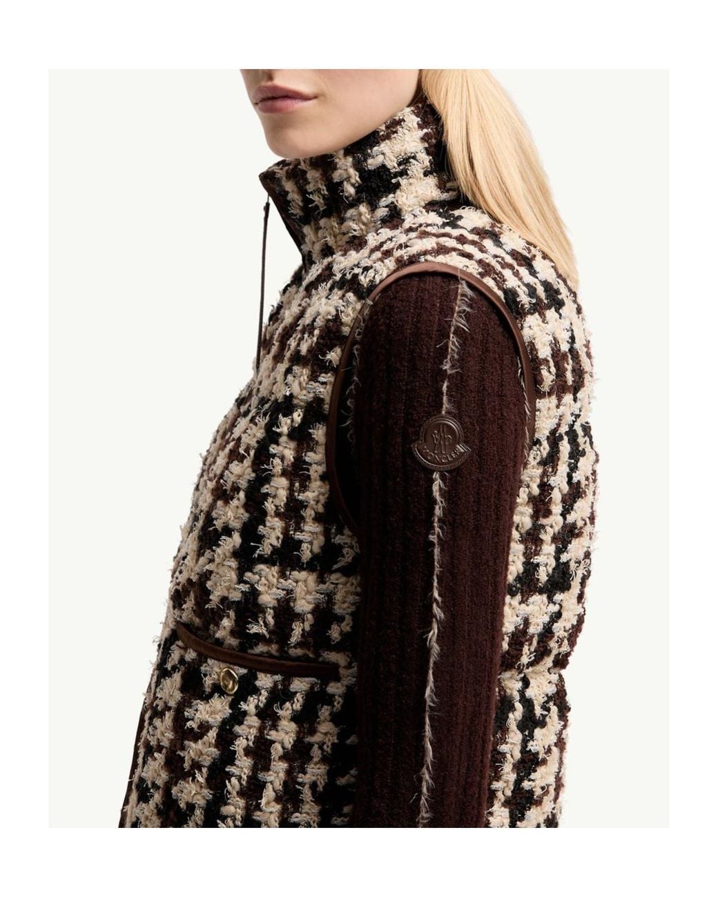 Moncler Black Emotionnalite Tweed Down Vest