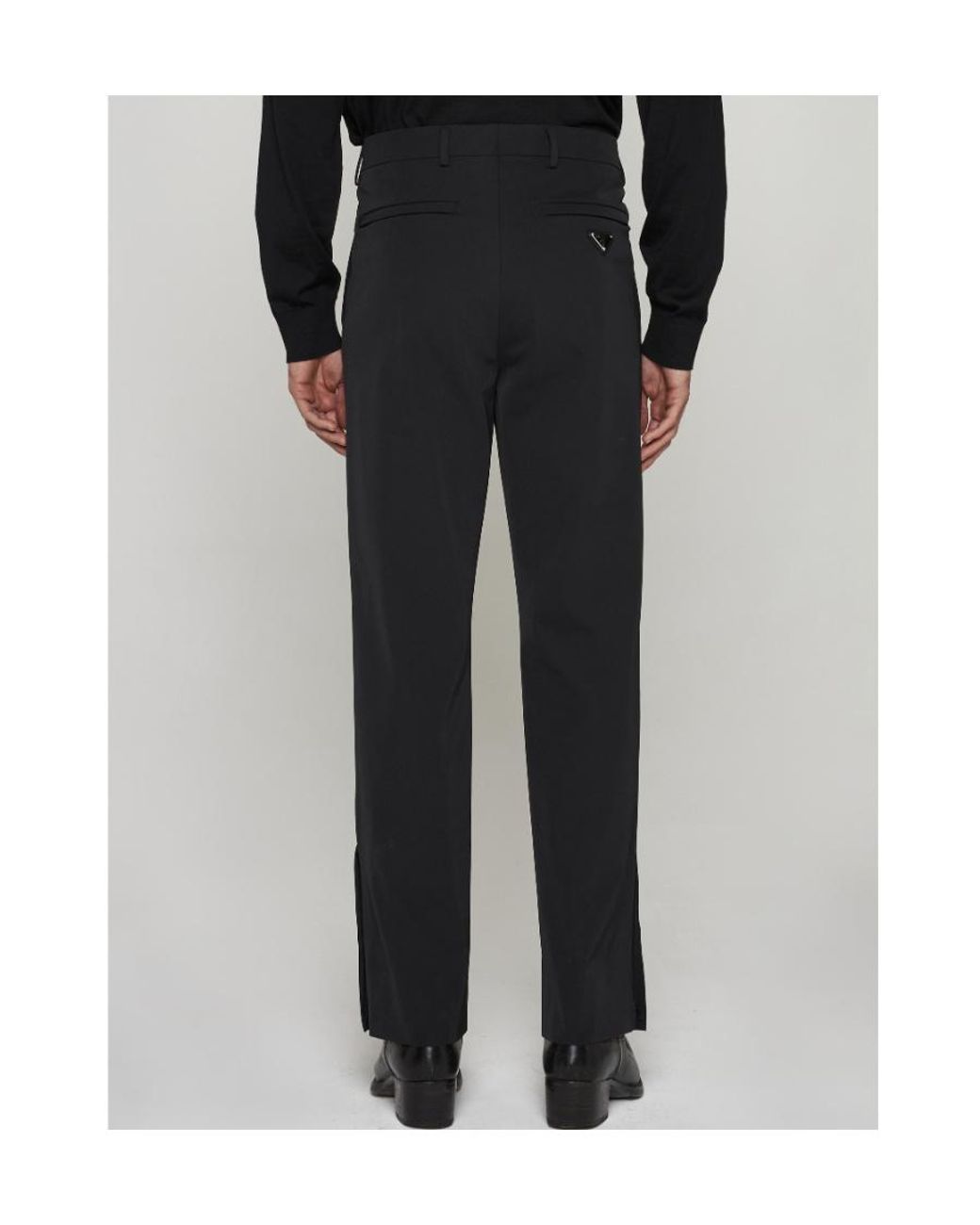 Prada Blue Straight Casual Pants for men