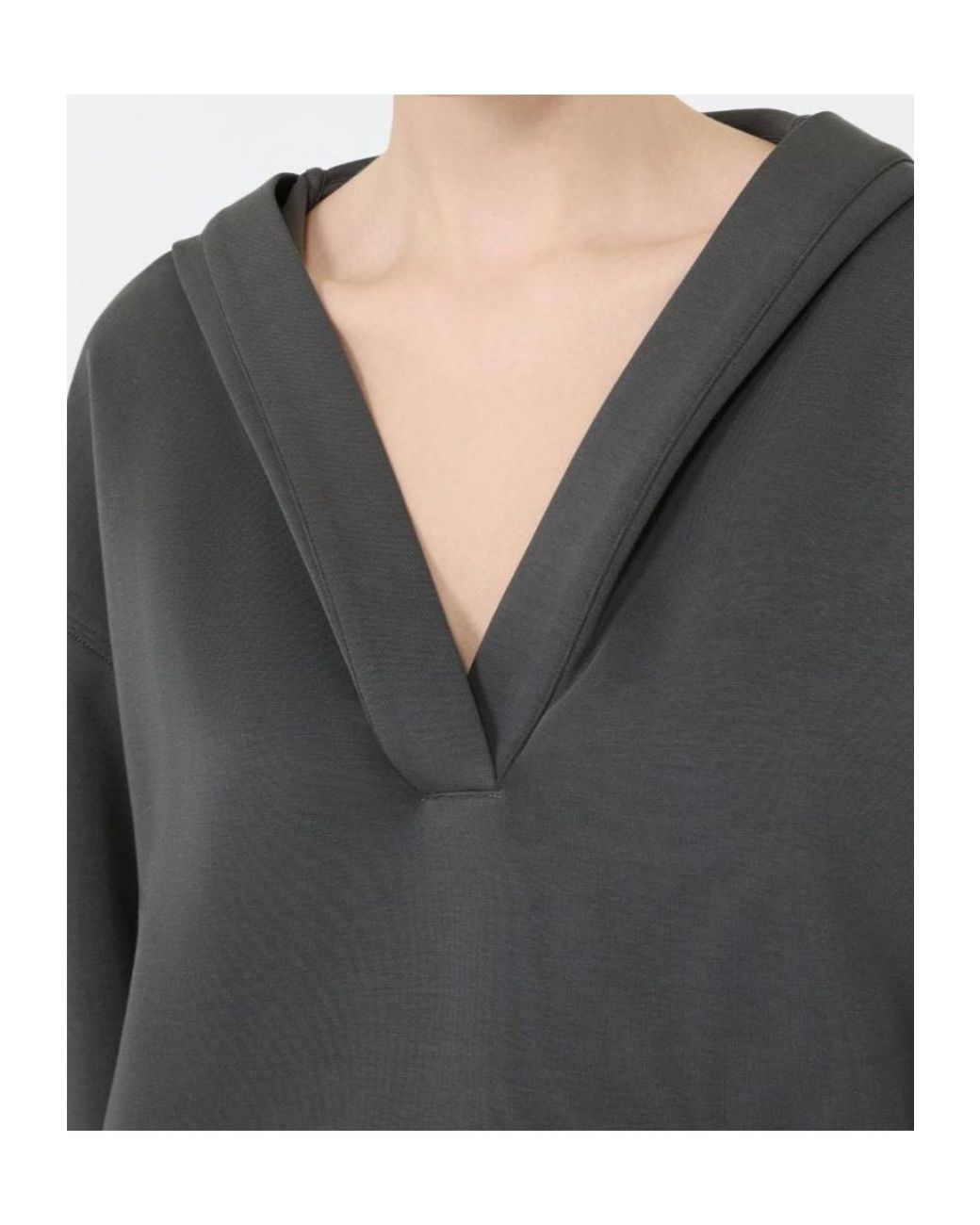 Max Mara Gray Buona Relaxed Hoodie