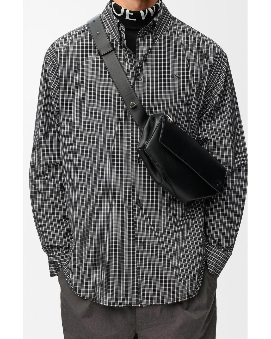 Loewe Black Puzzle Featherlight Crossbody Bag for men