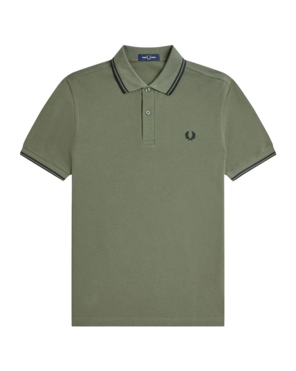 Fred Perry Green Logo Polo Shirt for men