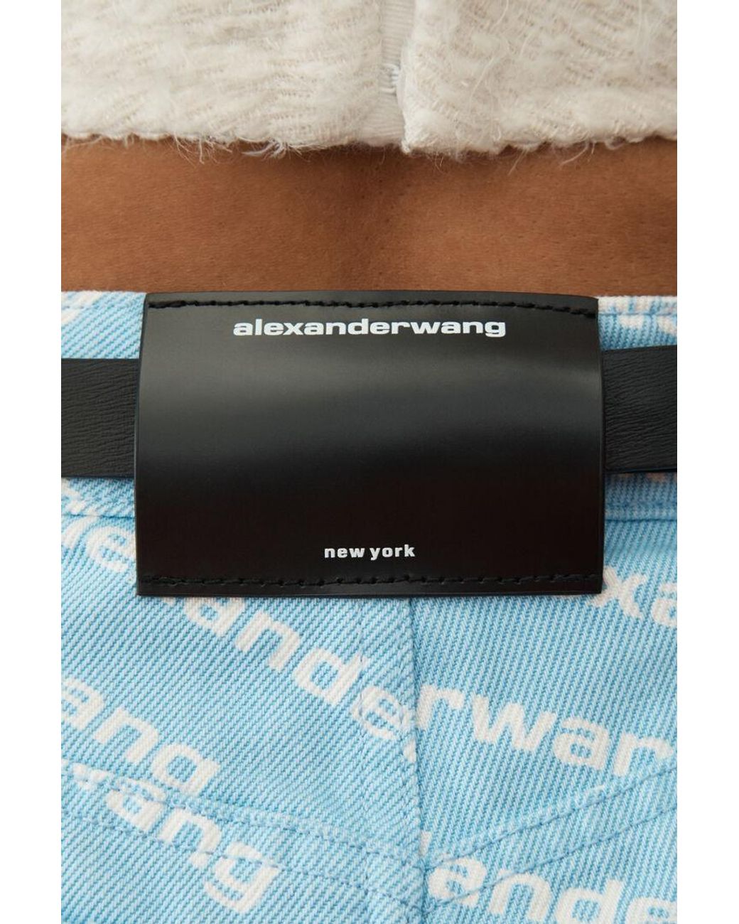 Alexander Wang Blue Bite High Rise Denim Shorts