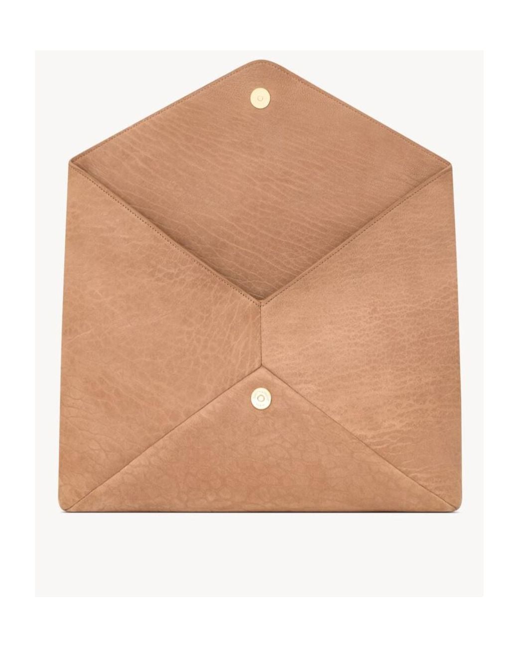 Saint Laurent Natural Cassandre Large Envelope Pouch
