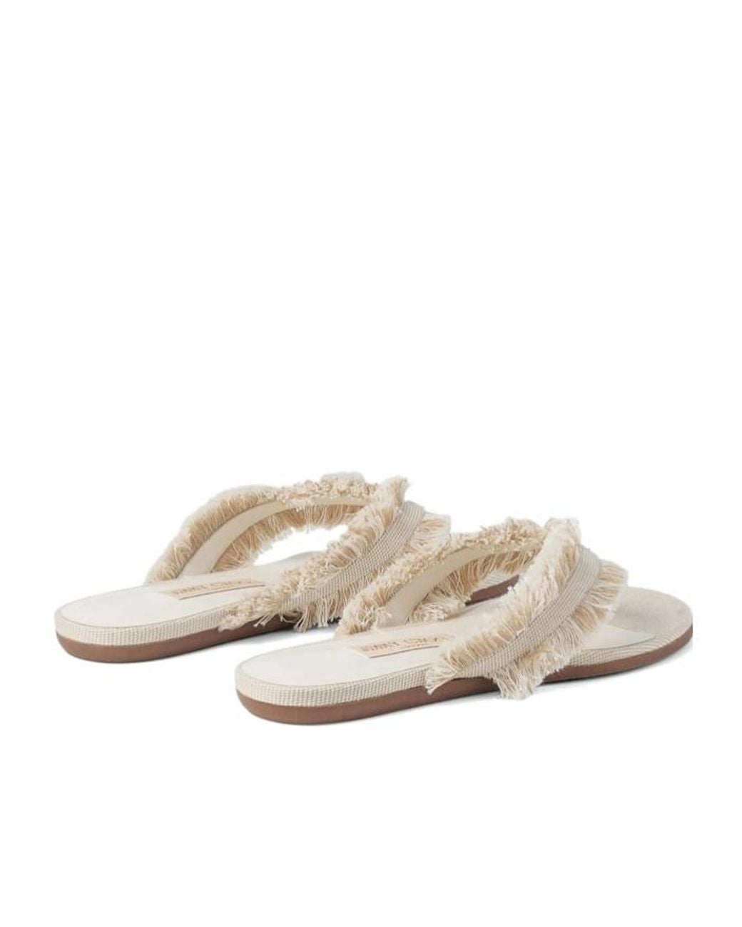 Jimmy Choo White Round-Toe Slippers