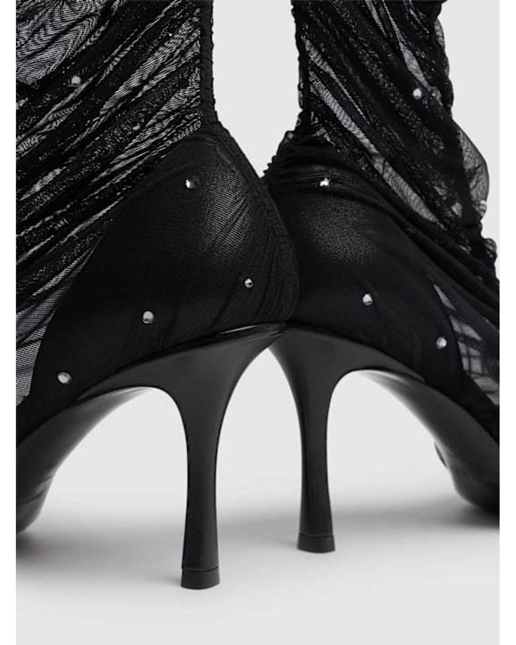 Jimmy Choo Black Square-Toed Short Boots