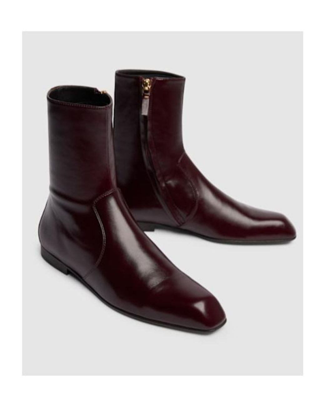 Khaite Brown 85Mm Nevada Stretch Leather Ankle Boots