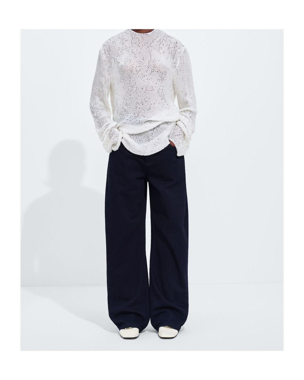 Bottega Veneta Blue Wide Leg Jeans