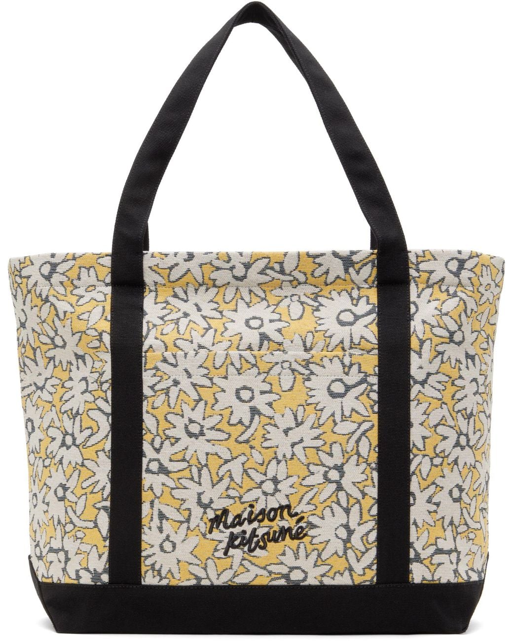 Maison Kitsuné Multicolor Daisy Field Large Jacquard Tote for men