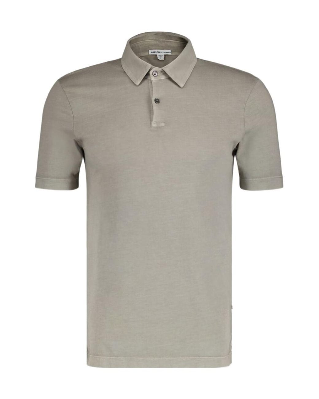 James Perse Gray Short-Sleeve Supima-Cotton Polo Shirt for men