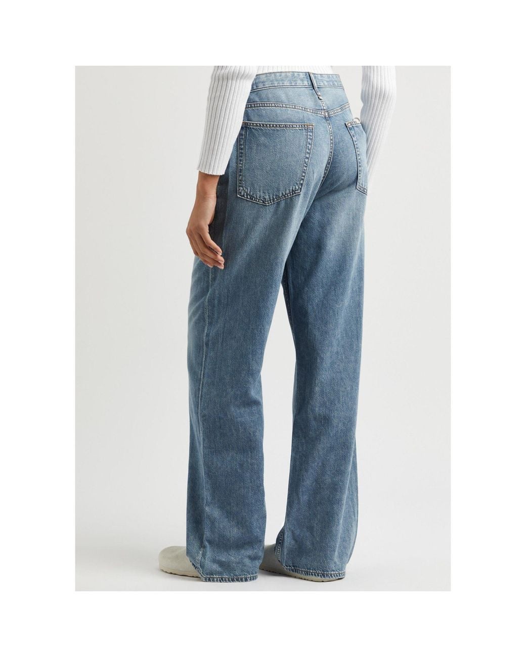Rag & Bone Blue Mid-Rise Loose Jeans