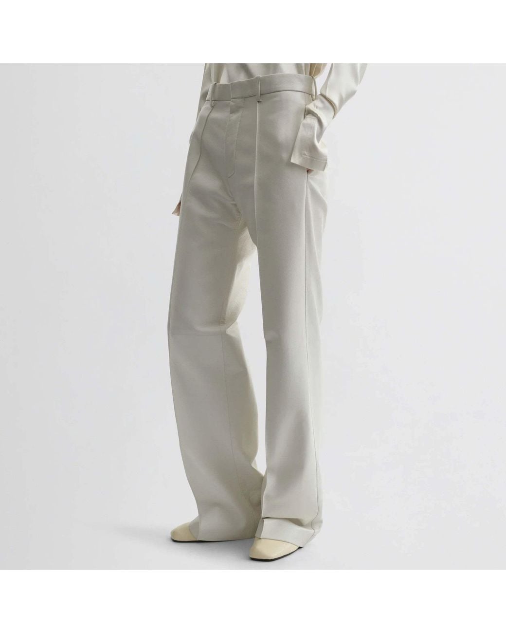 Phoebe Philo White Leather Trousers