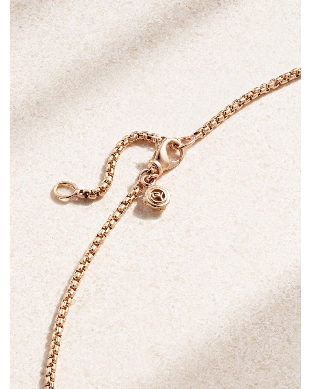 David Yurman Metallic Châtelaine 18-Karat Rose, Morganite And Diamond Necklace