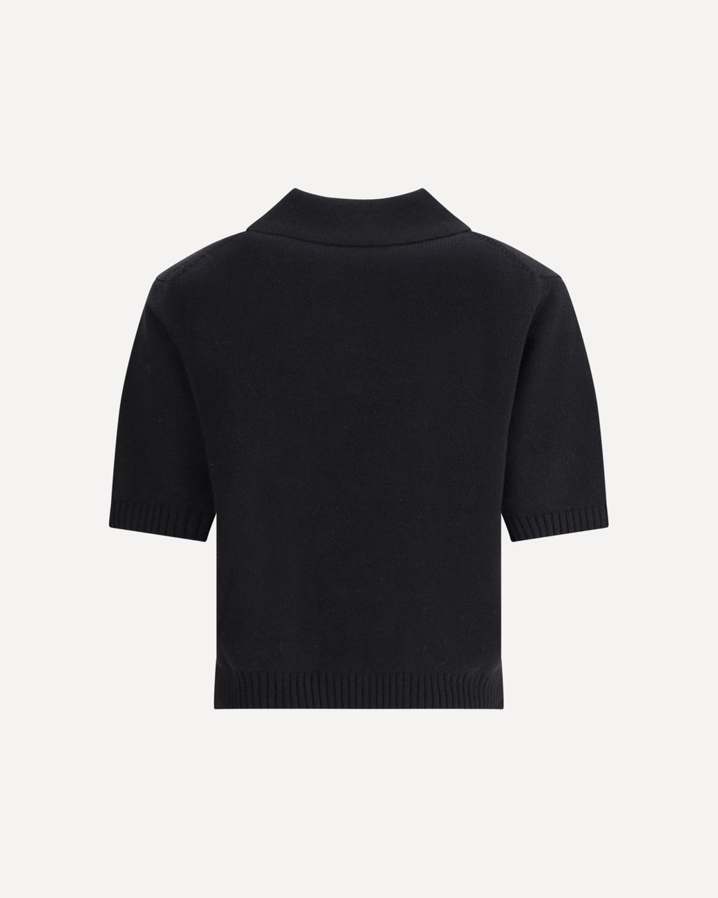 Givenchy Black Paris 1952 Embroidered Knit Polo Top