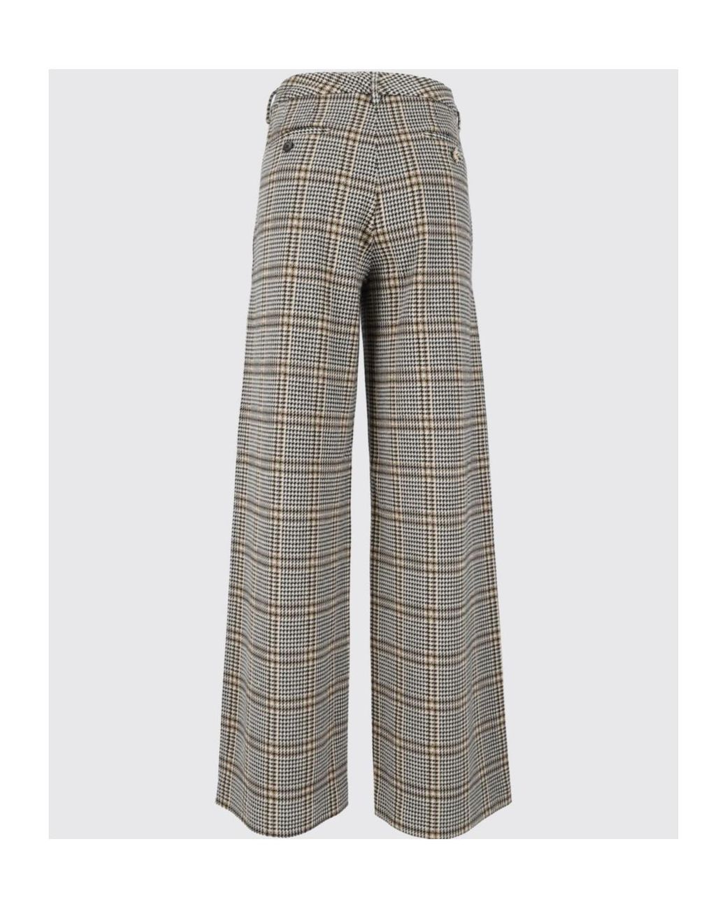 Fabiana Filippi Gray Check Jersey Trousers