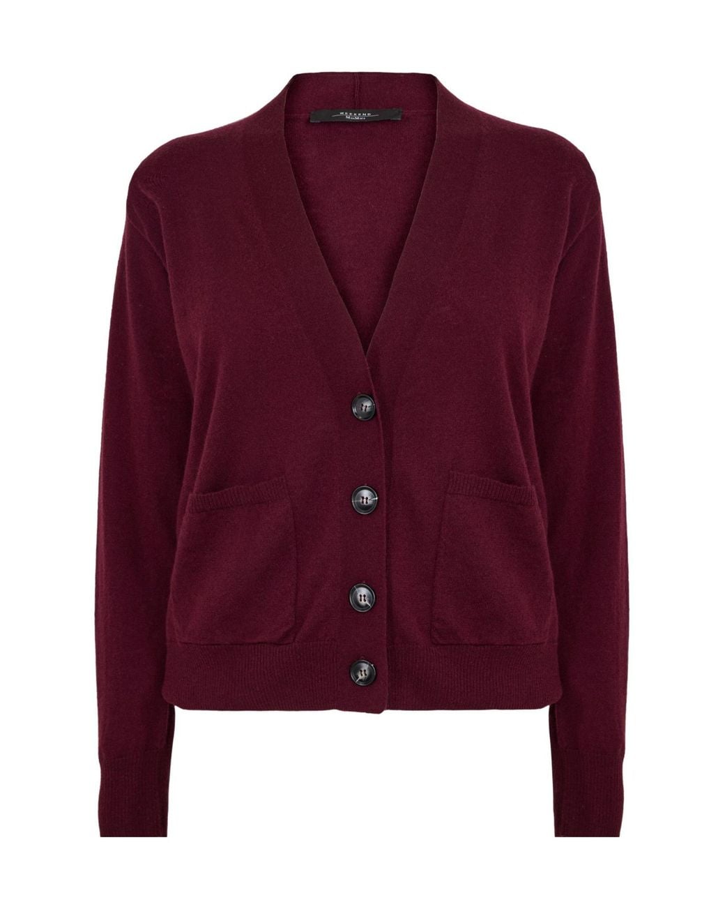 Weekend by Maxmara Purple V-Neck Knit Cardigan