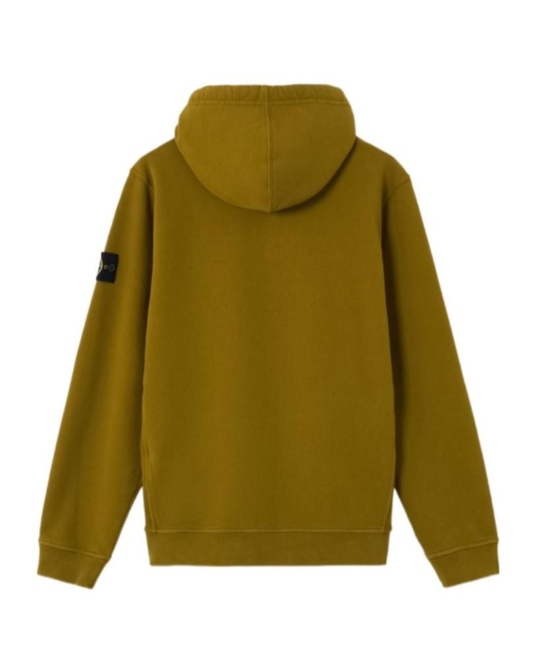 Stone Island Green Logo Patch Hoodie for men
