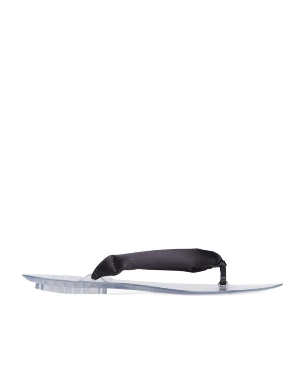 Alaïa White Invisible Thong Sandals