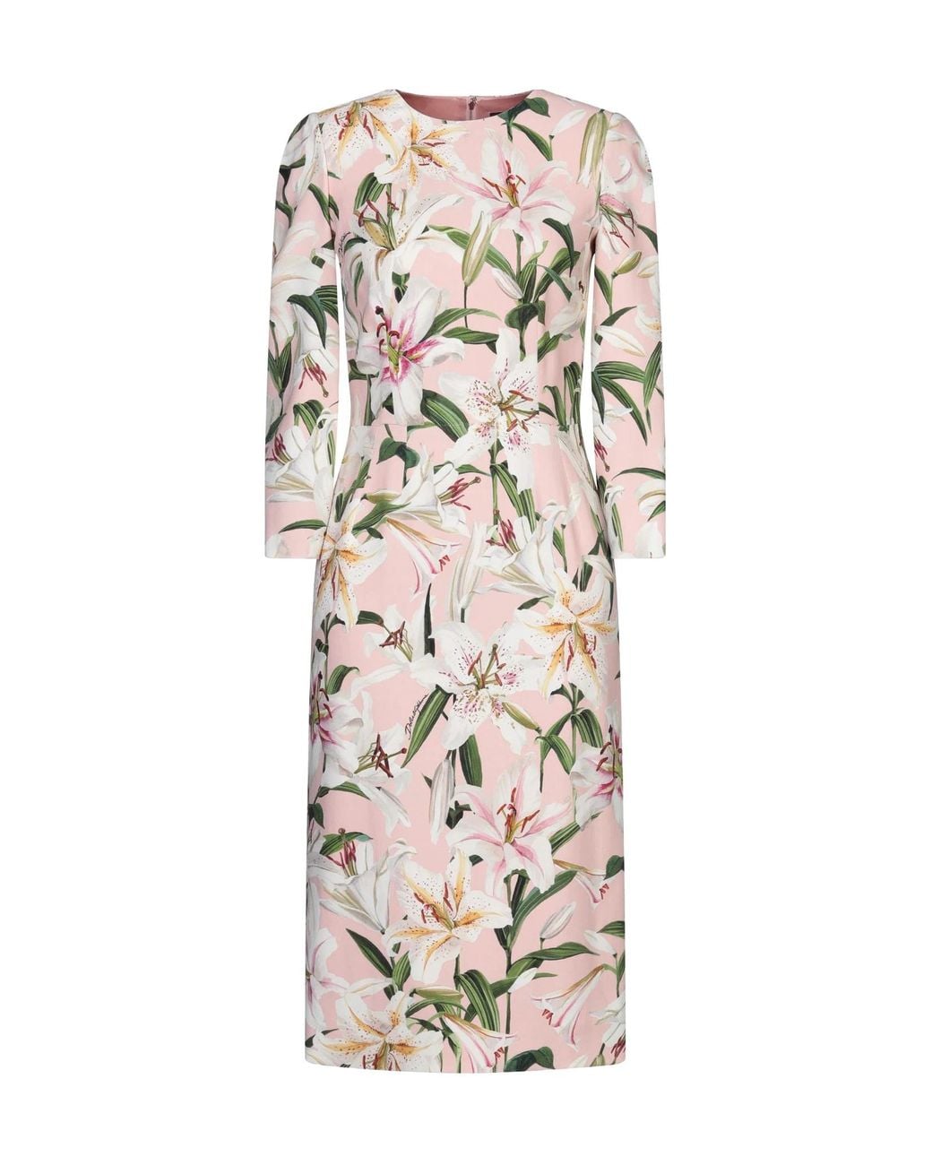 Dolce & Gabbana White Floral Print Dress