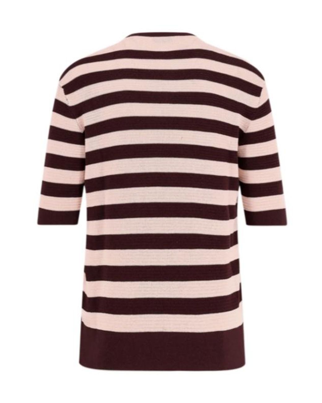 Laneus Red Striped V-Neck Jumper for men