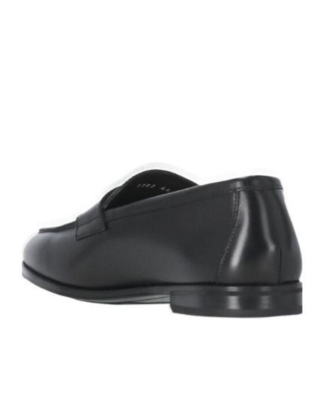 Doucal's Black Almond Toe Loafers for men