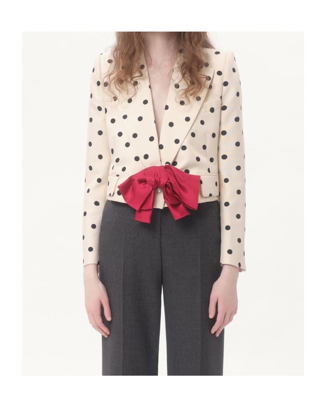 Valentino Multicolor Polka Dot Printed Buttoned Blazer