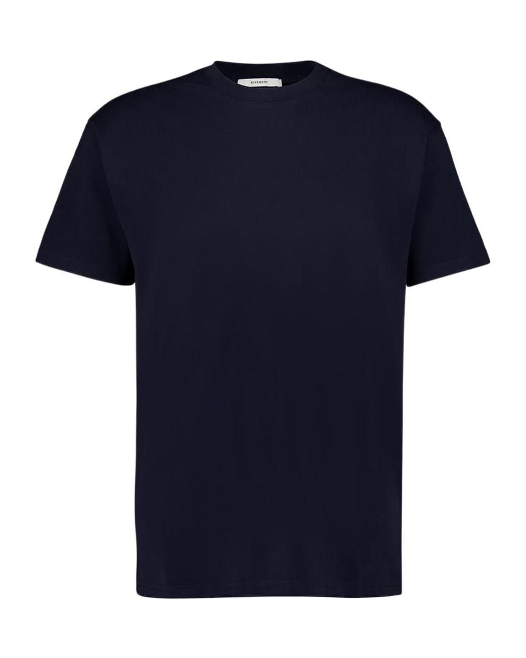 Givenchy Blue Logo Printed Crewneck T-Shirt for men