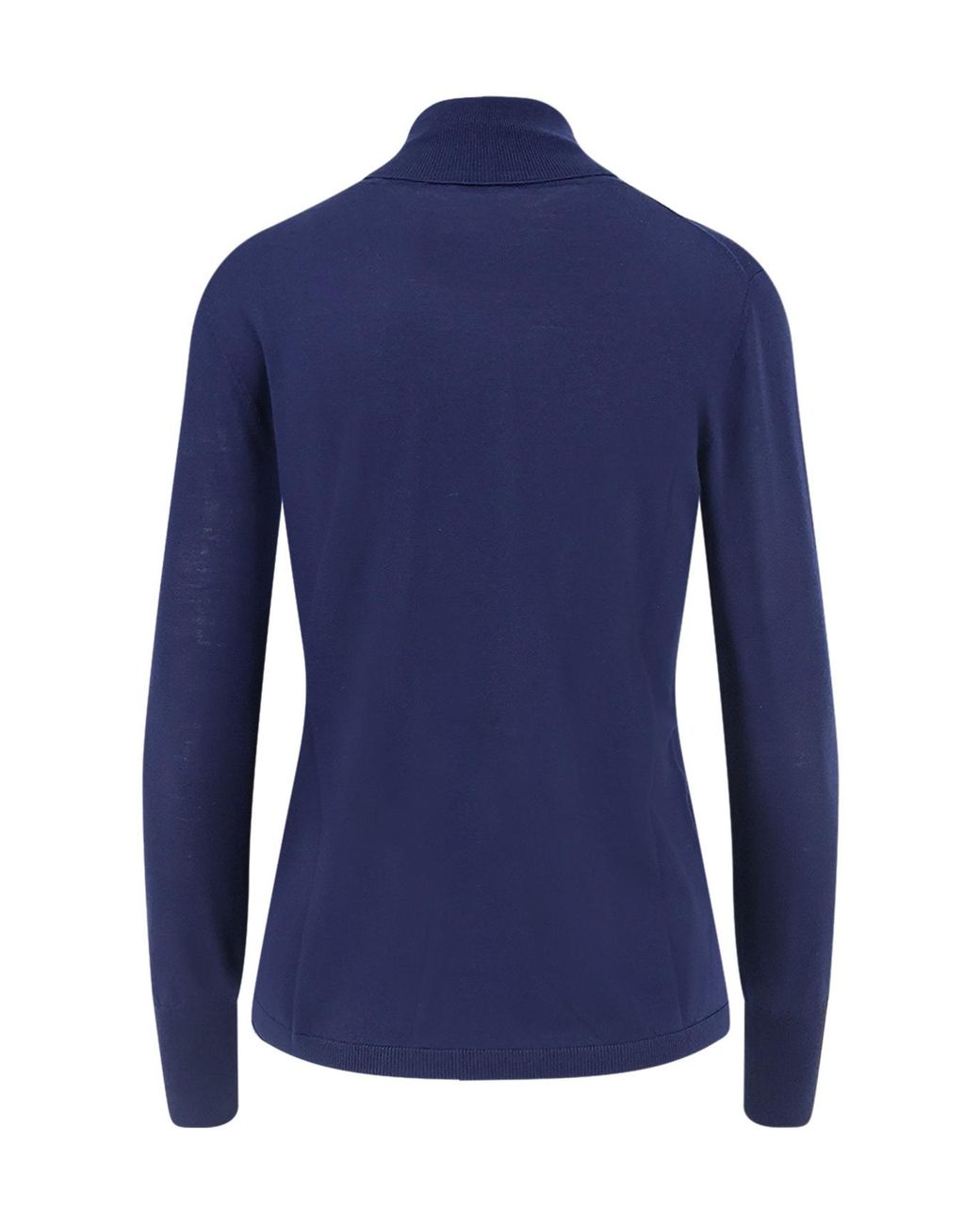 Aspesi Blue Roll-Neck Long-Sleeve Sweater