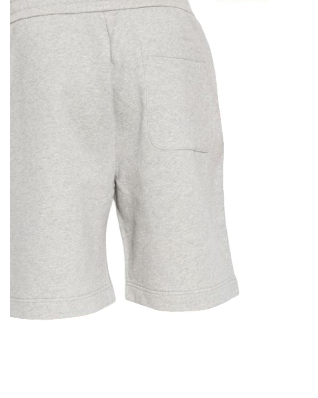 Moncler White Logo Patch Sweat Shorts for men