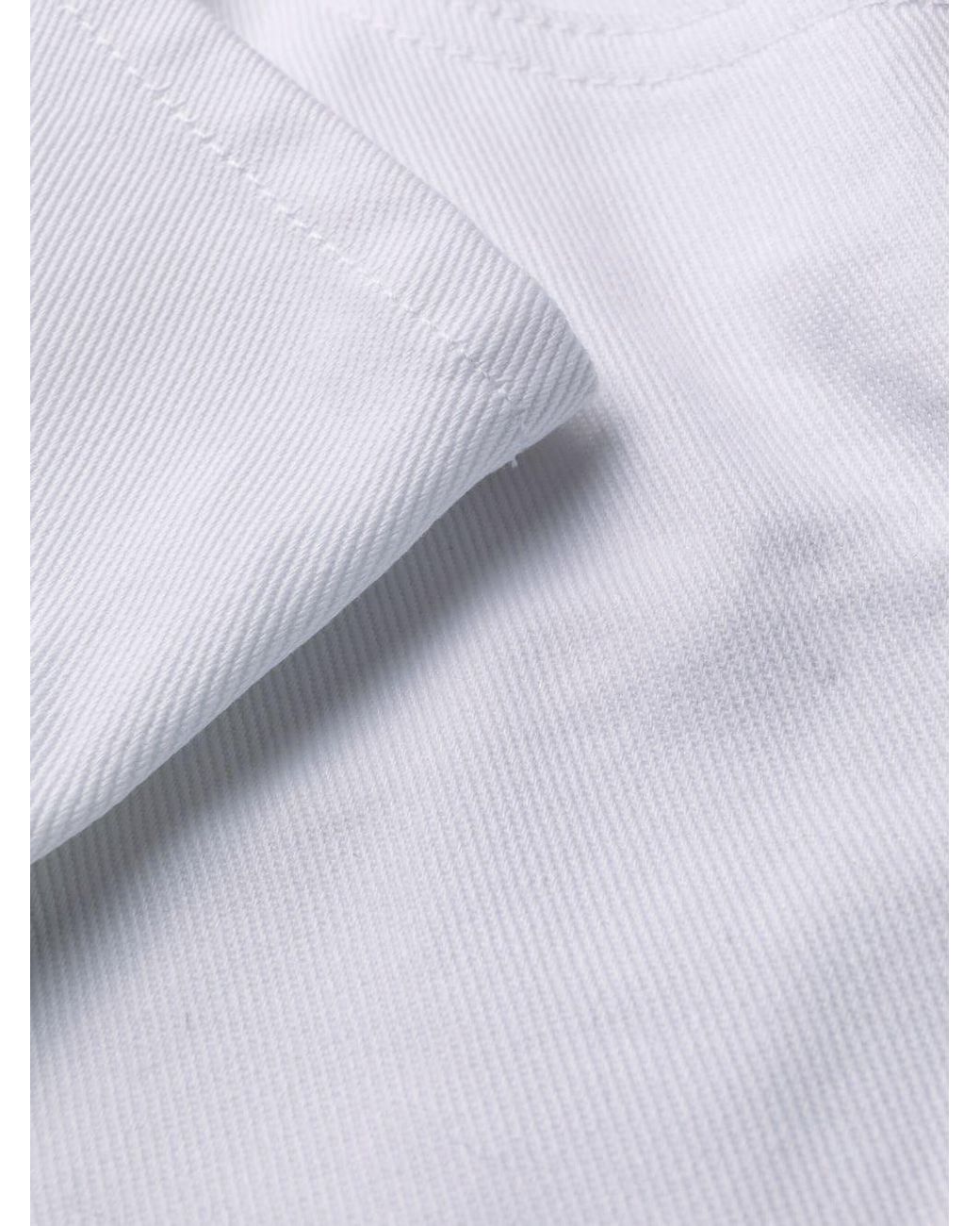 Valentino White Vlogo Wide-Legged Jeans With Belt