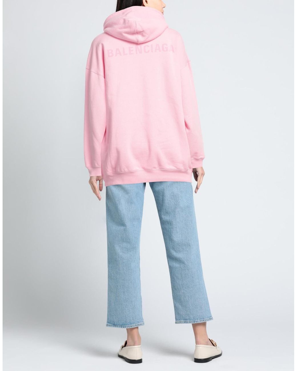 Balenciaga Pink Fashionable Hooded Sweatshirt