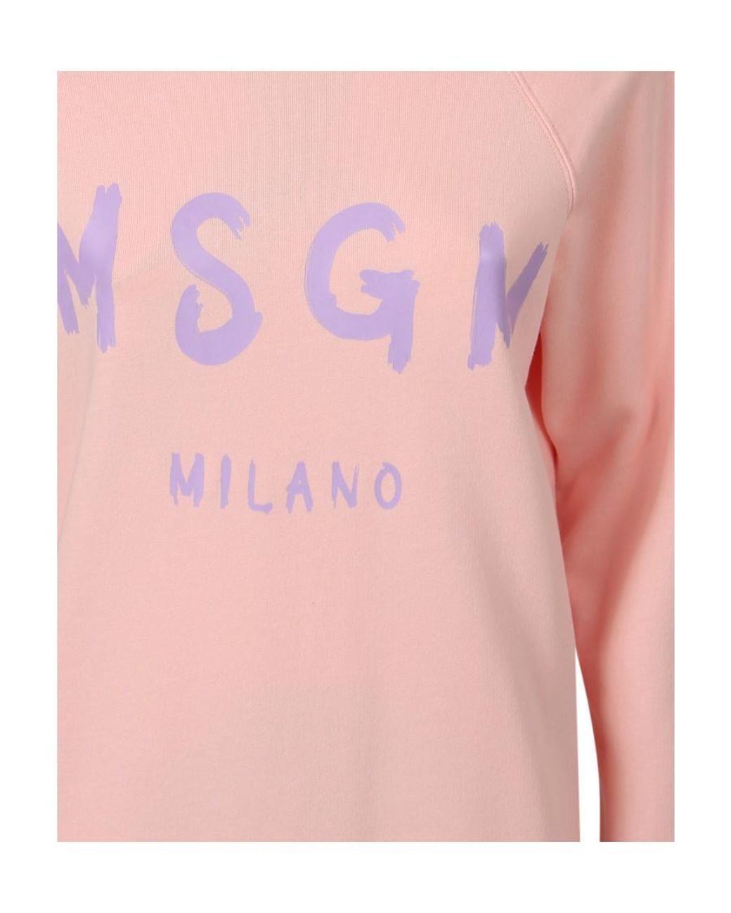 MSGM Pink Logo Crewneck Sweatshirt