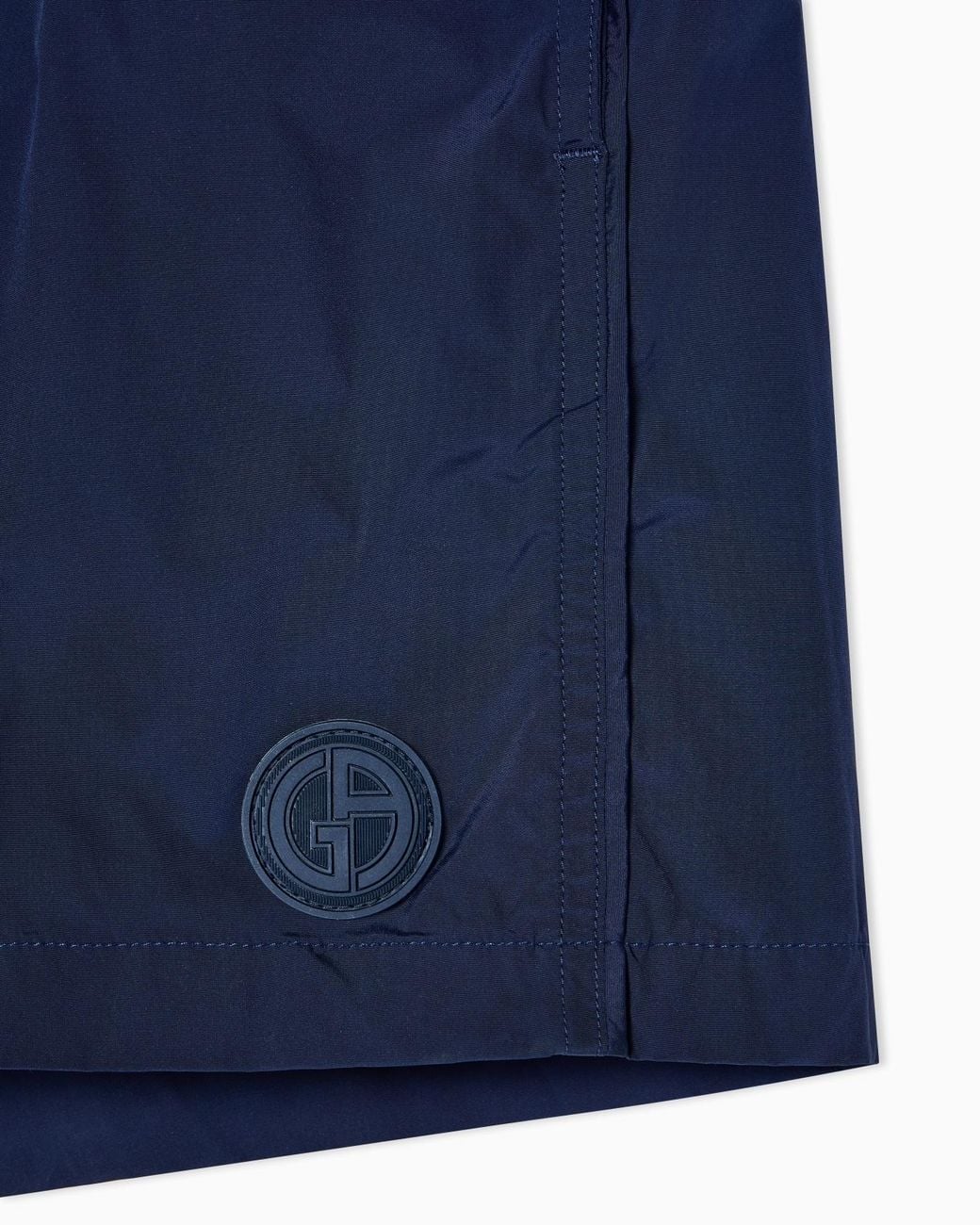 Giorgio Armani Blue Logo Patch Drawstring Swim Shorts for men
