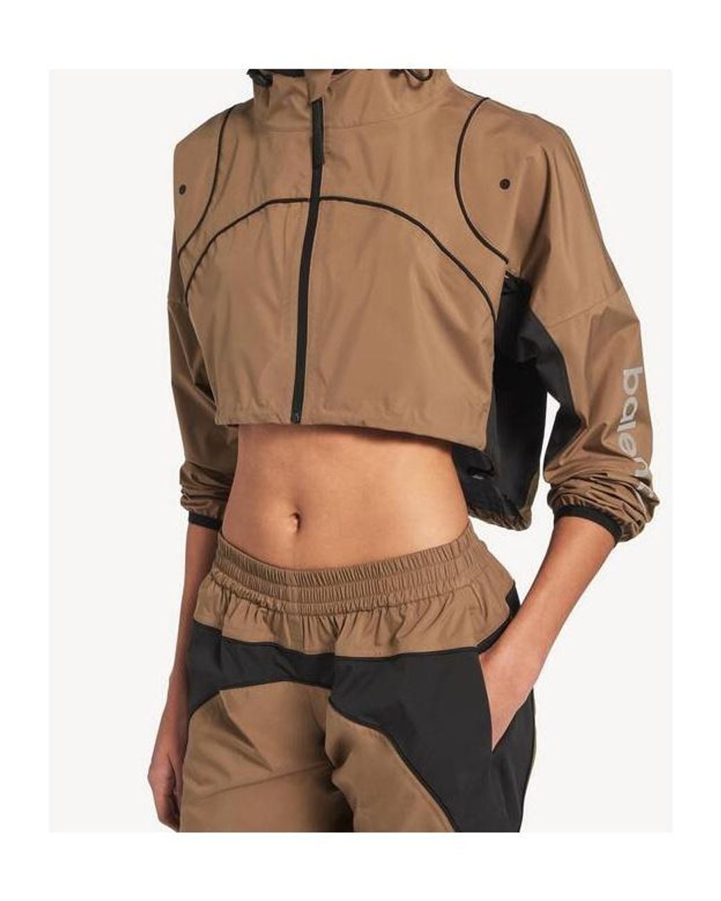 Balenciaga Brown Technical Cropped Jacket