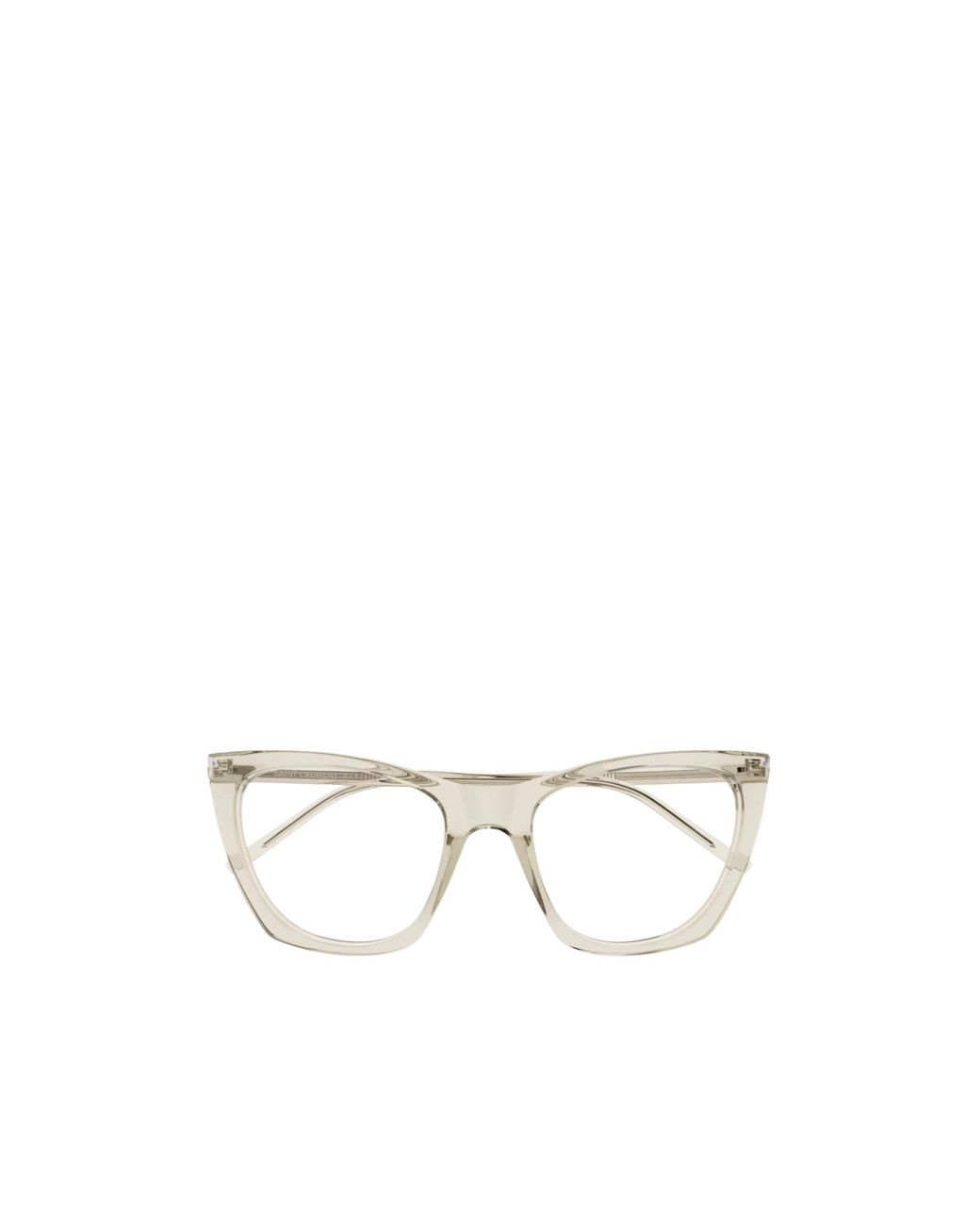 Saint Laurent White Eyewear Kate Thin Cat-Eye Glasses