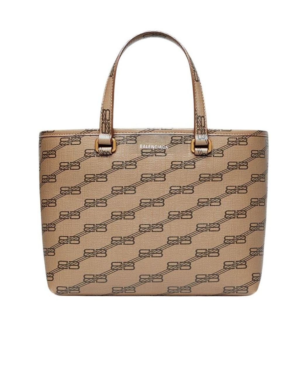 Balenciaga Brown Bb Monogram Tote Bag