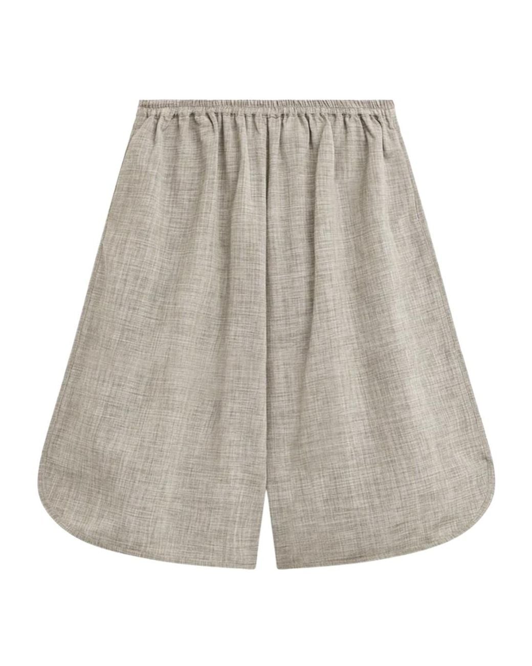 Frankie Shop Gray Elastic Waist Bermuda Shorts