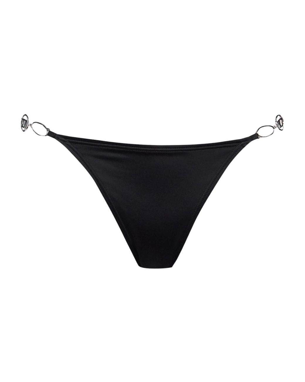 DIESEL Black Solid Color Stretch Bikini