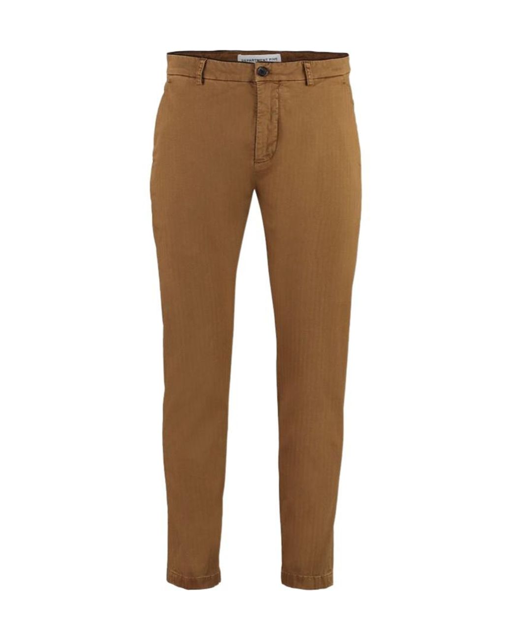 Department 5 Brown Prince Chino Trousers for men