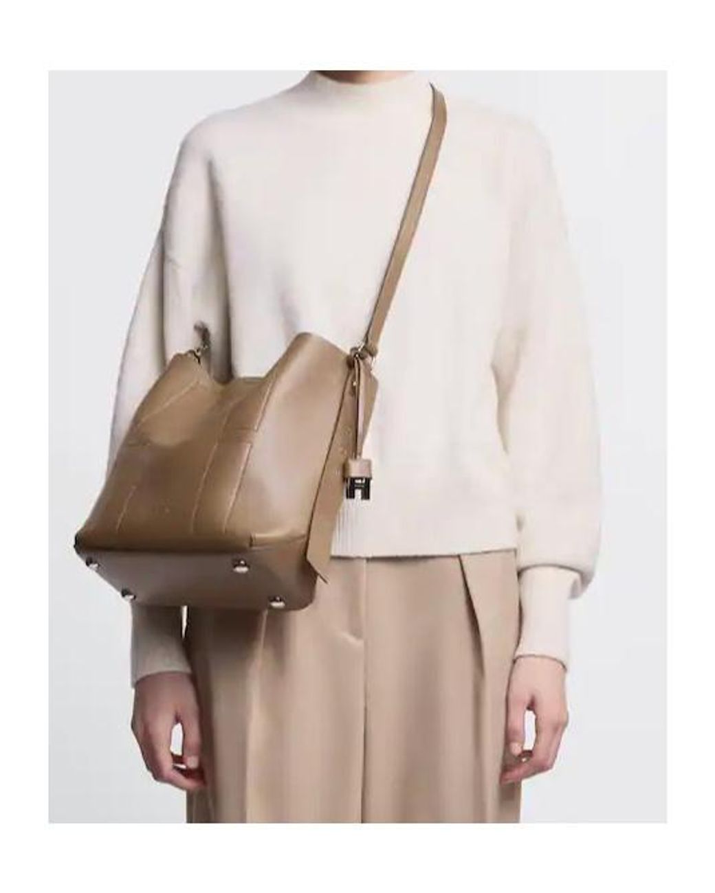 Hogan Brown Small Hocket Hobo Bag