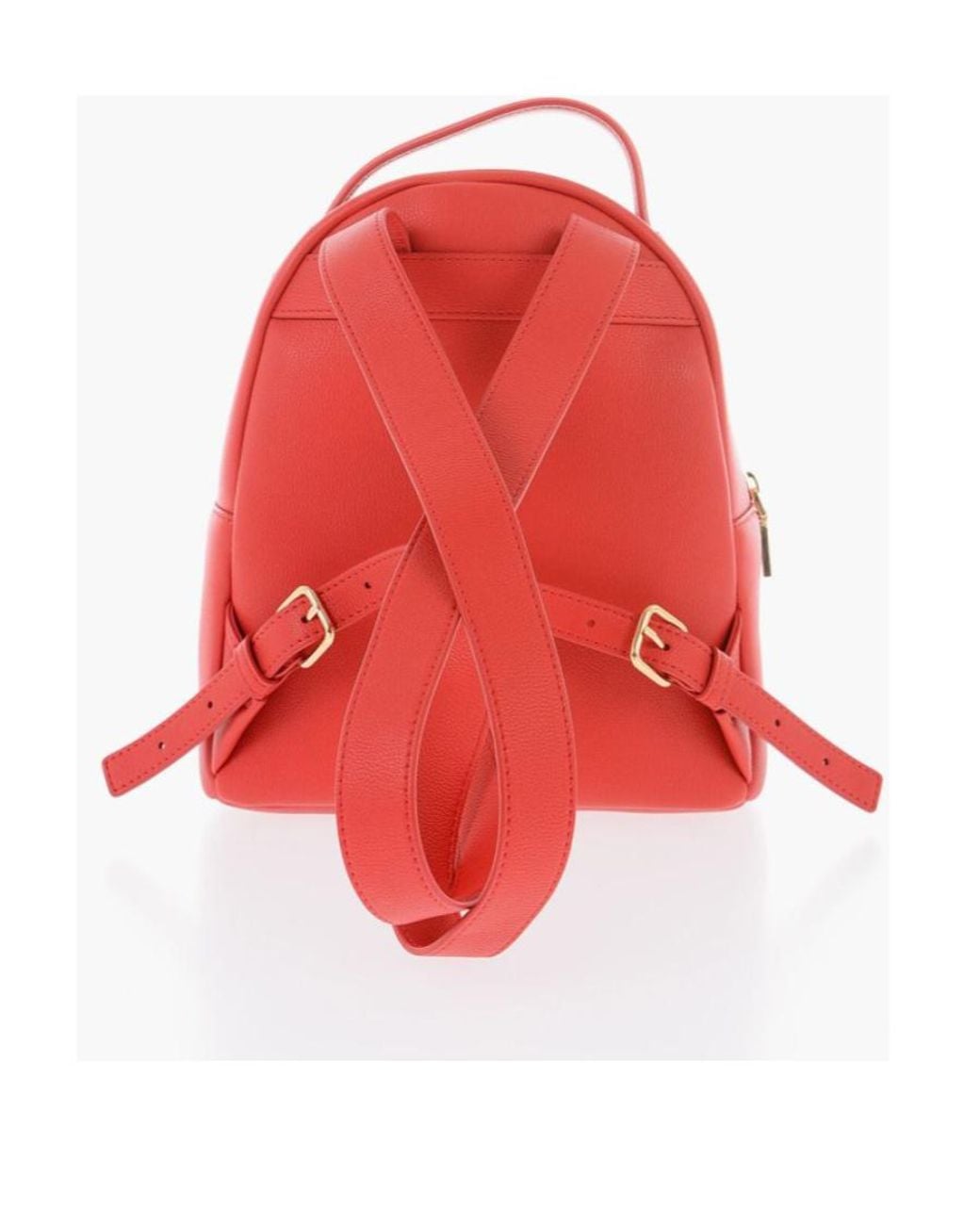 Moschino Red Logo Plaque Mini Backpack
