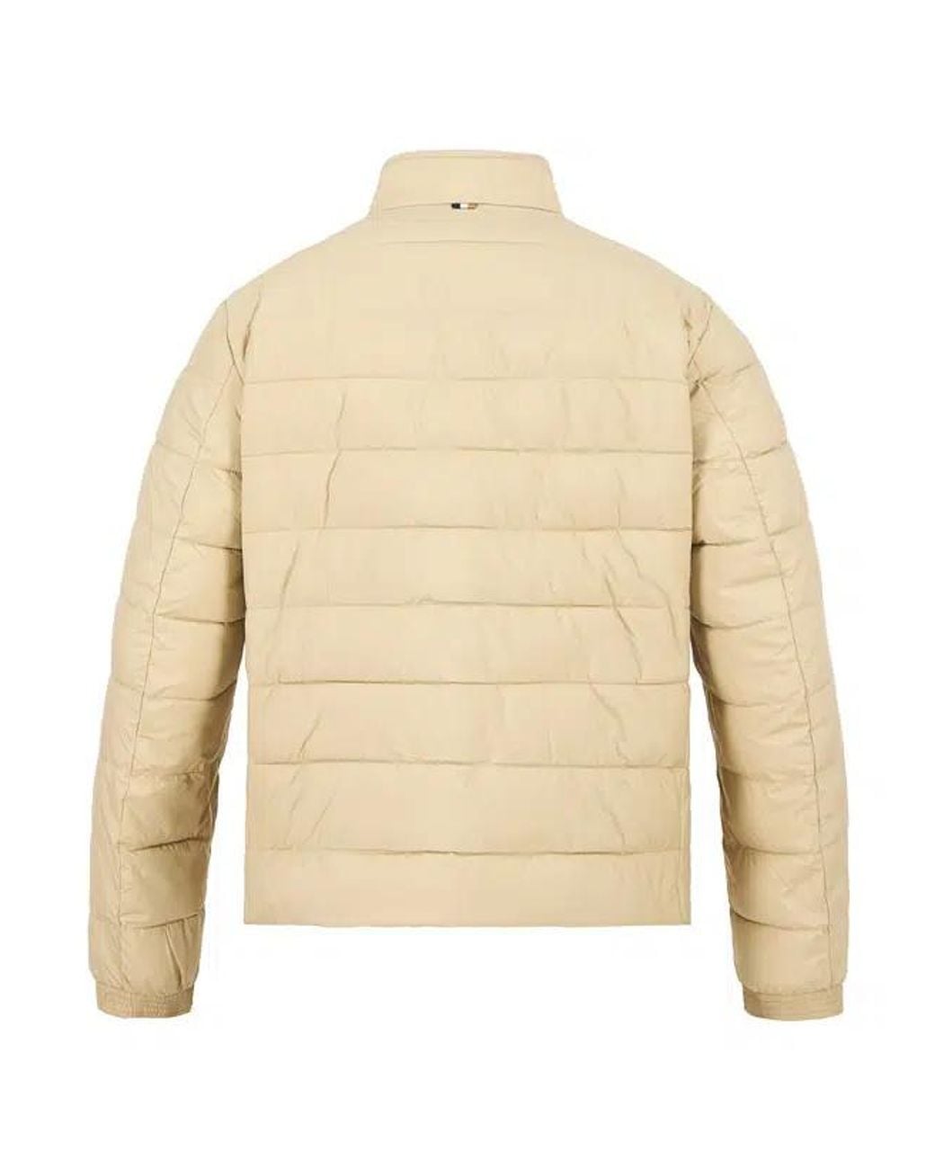 Boss Natural High Collar Long Sleeve Cotton Coat for men