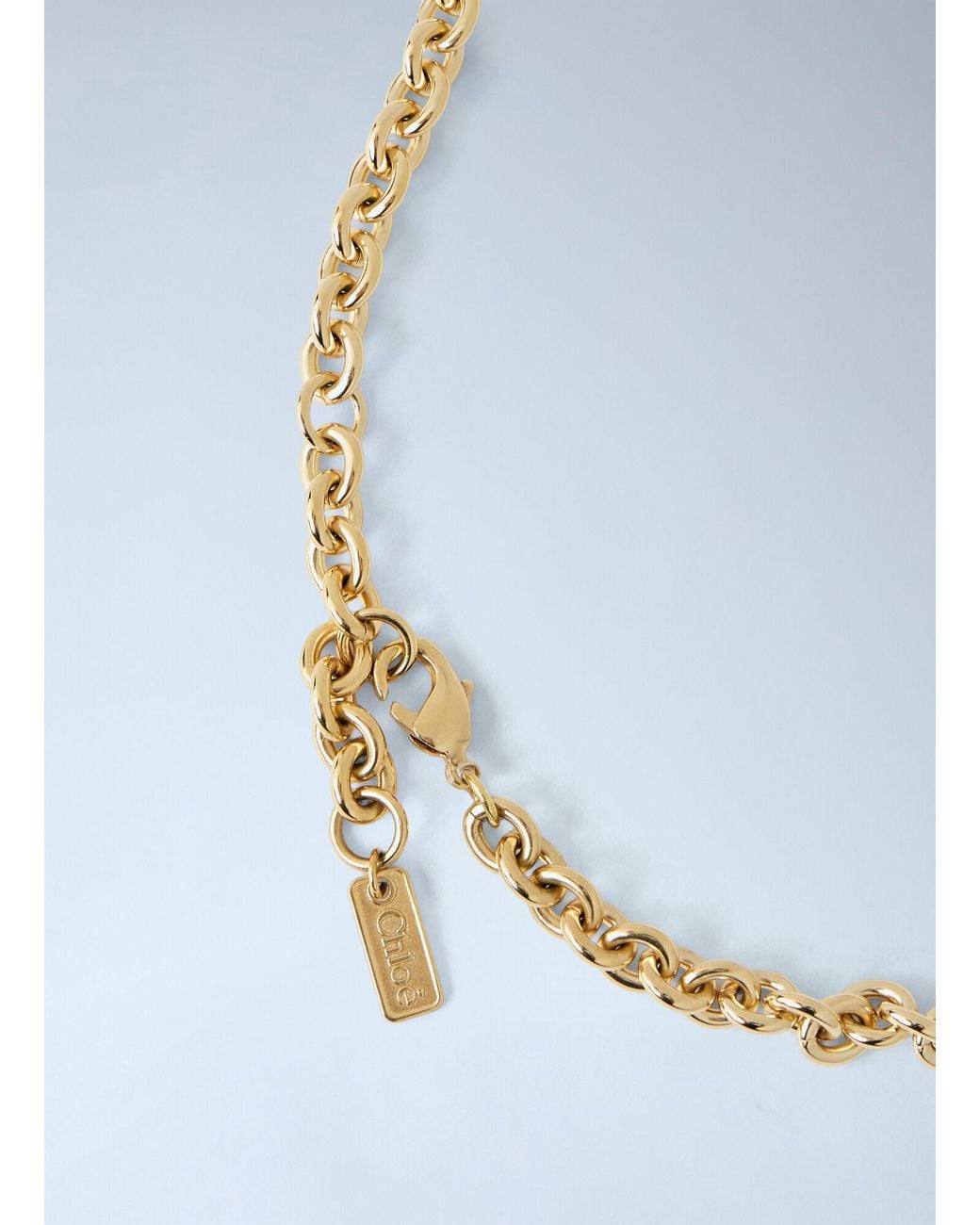 Chloé Metallic Chloé Floral Pendant Necklace