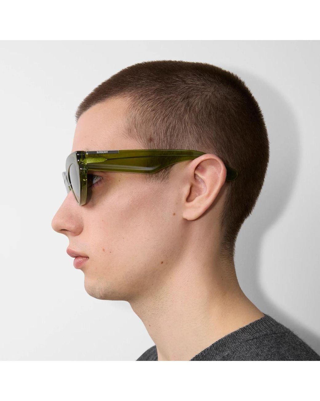 Burberry Green Classic Oval-Frame Sunglasses