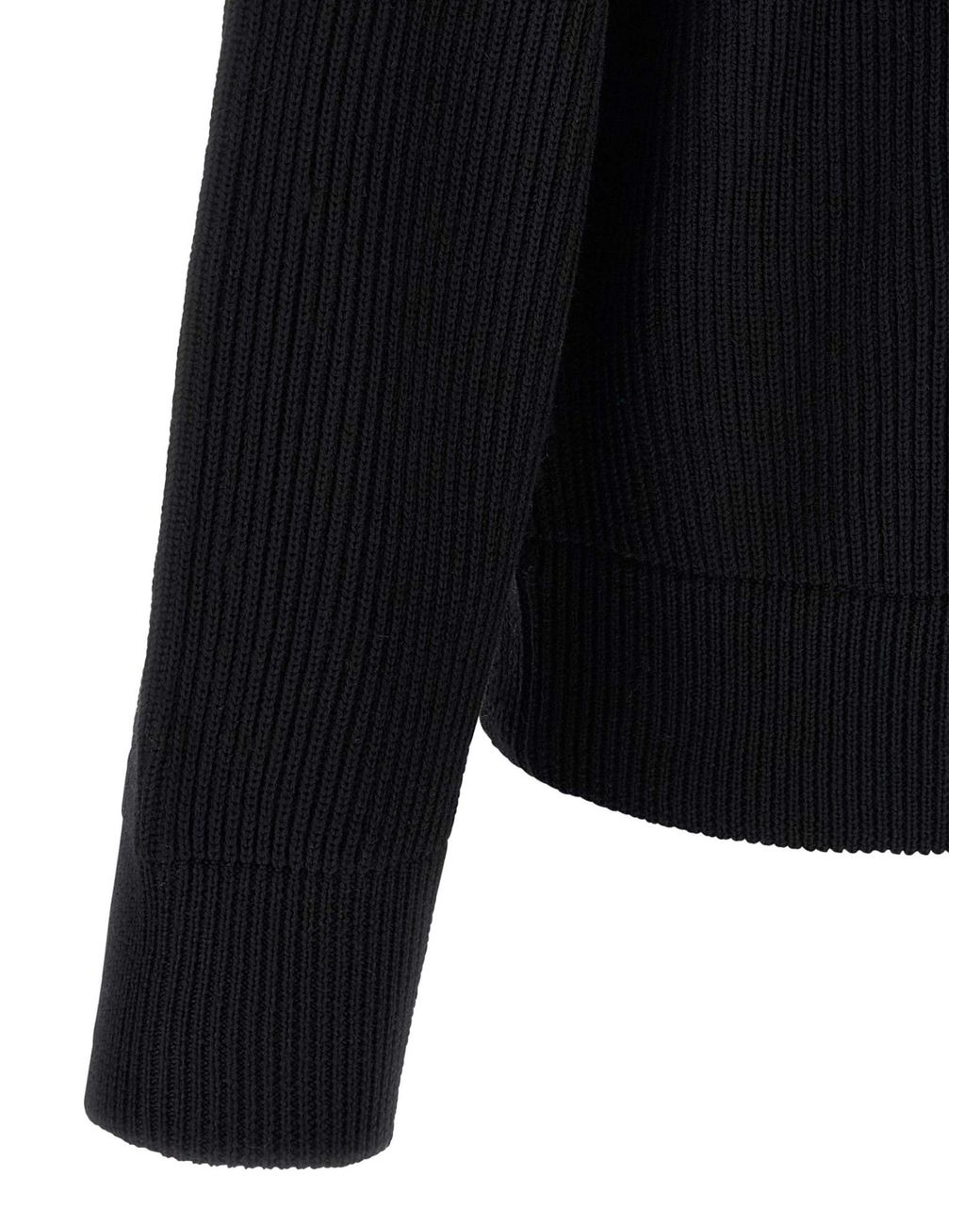 Roberto Collina Blue Zippered Ribbed Sweater for men