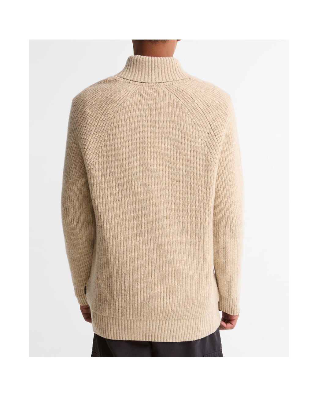 Barbour Natural Shawl Collar Chunky Knit Sweater for men