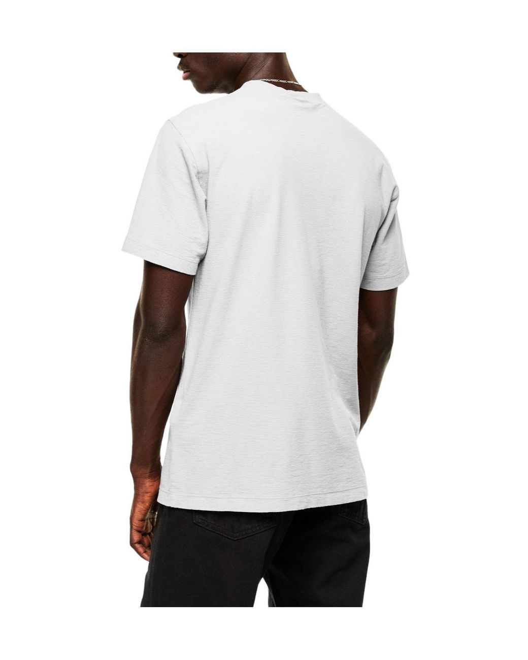 Stone Island White Crew-Neck Cotton T-Shirt for men