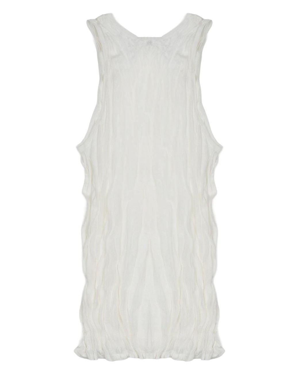 Totême White Totême Crinkled Knitted Tank Top