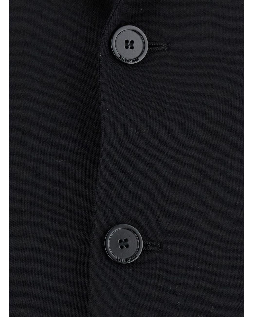 Balenciaga Black バレンシアガ アワーグラス シングルブレスト ジャケット