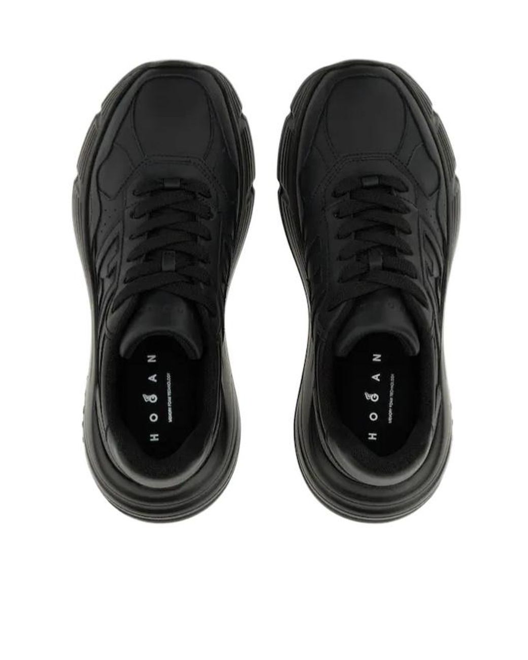 Hogan Black H669 Lace-Up Sneakers