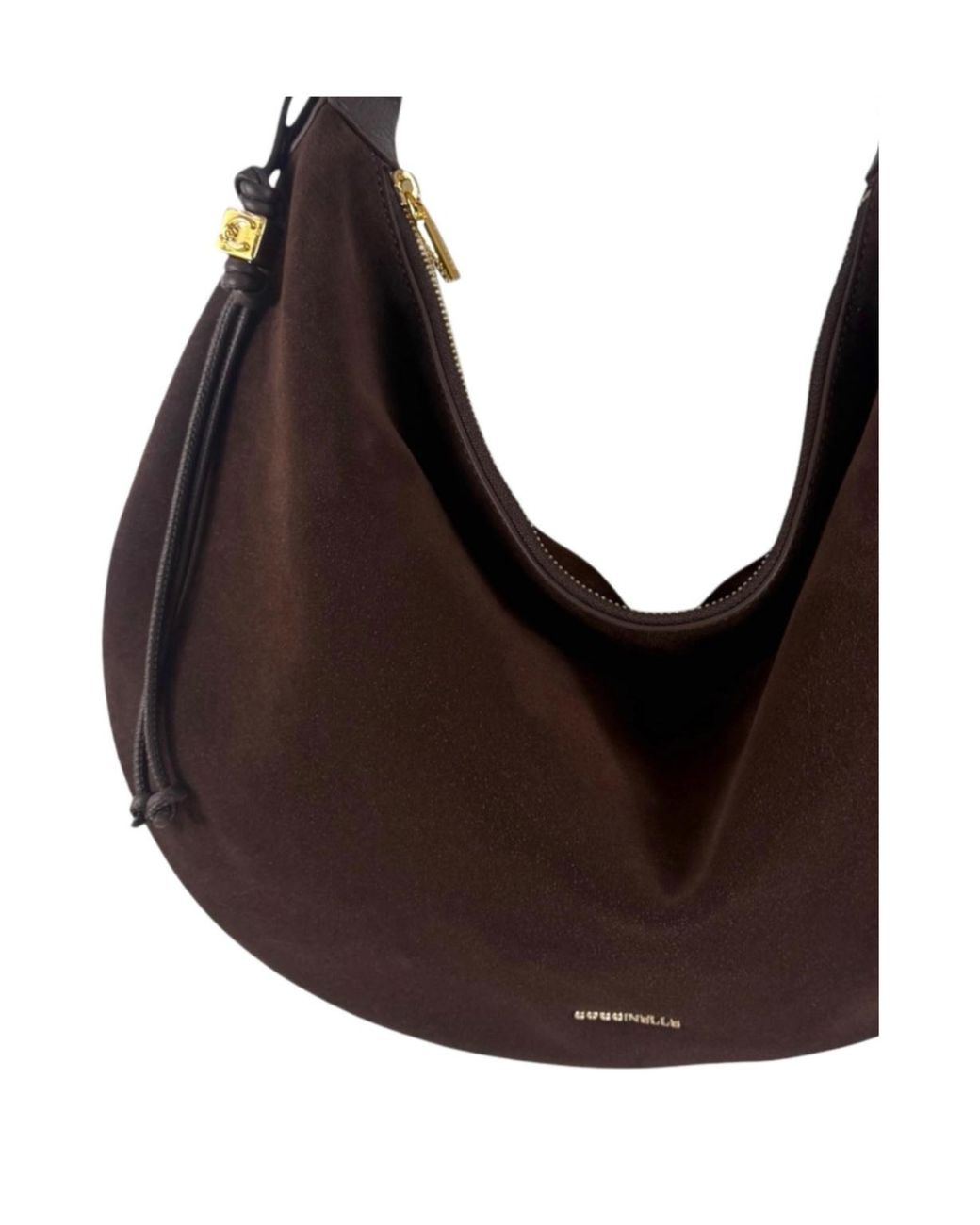Coccinelle Brown Thess Large Suede Shoulder Bag